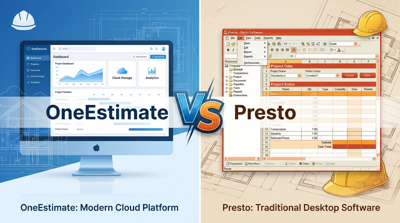 OneEstimate vs Presto: ¿Cuál es Mejor para Presupuestos de Construcción?